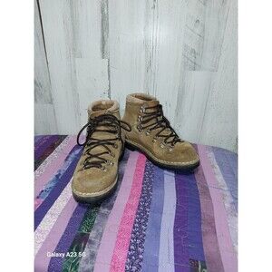 Dunham Womens Brown Suede Leather Hiking Logger Vibram Boots Sz 7
